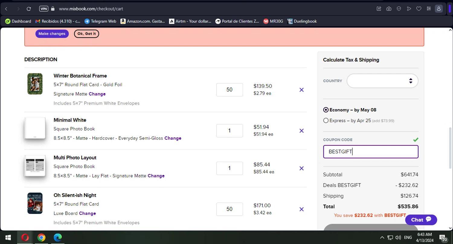 How to apply Mixbook coupon code